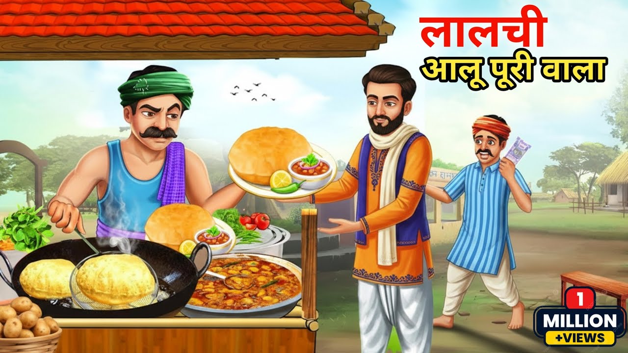 लालची आलू पूरी वाला | Lalchi aalu puri wala | Hindi stories | Magic well stories 