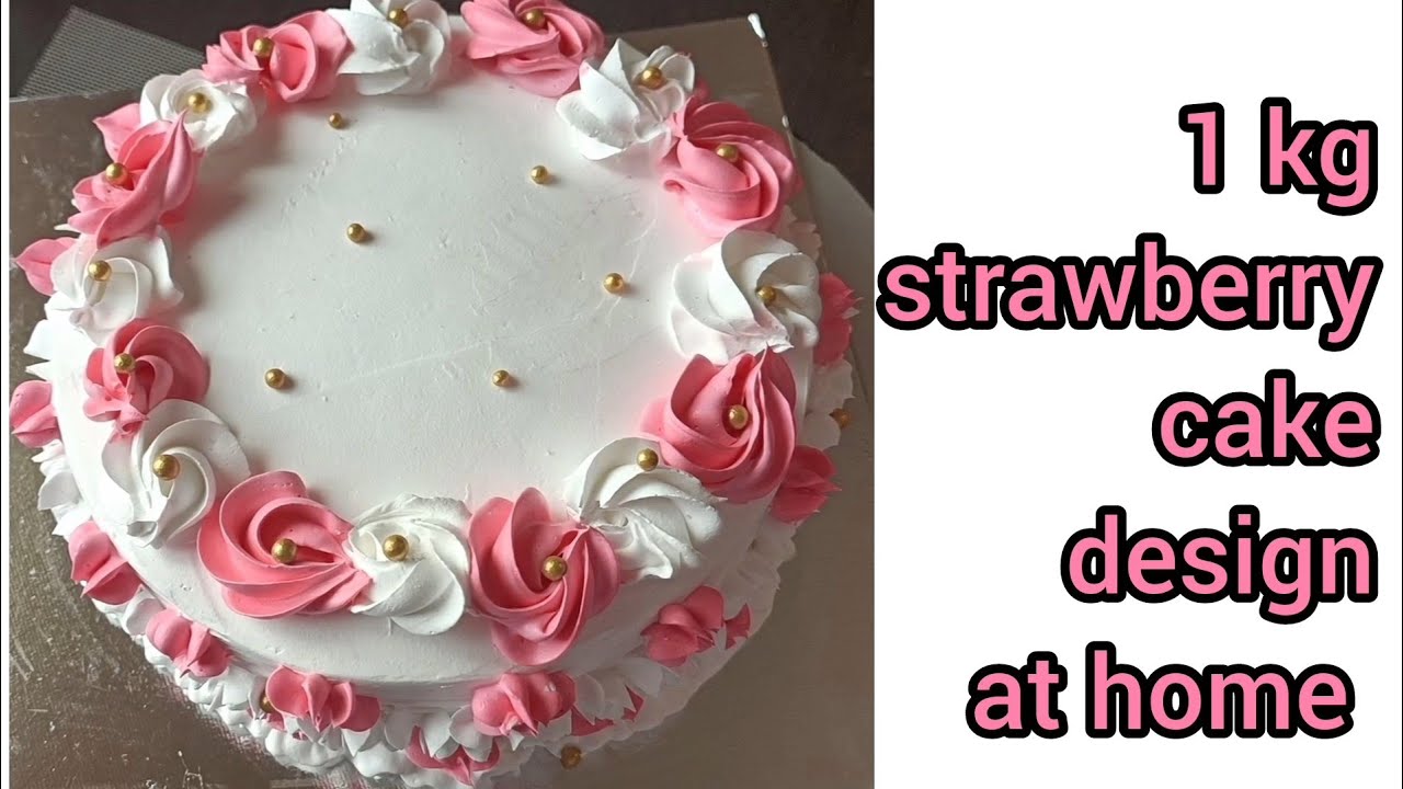 1-kg-strawberry-cake-design-at-home