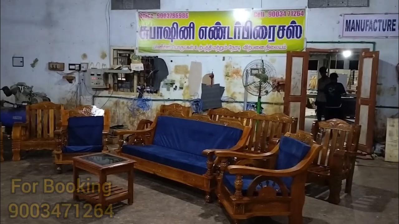 Trichy cheapest Teak wood sofa manufacturing factory direct outlet wholesale price 9003786986