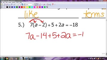 Video #3.2 - Solving Equations with Like Terms and Distributing