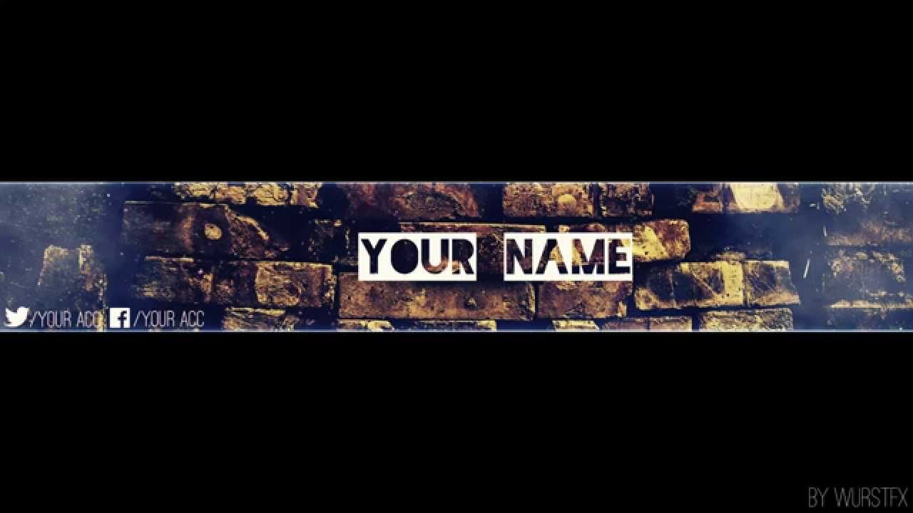 Free Youtube Banner Template Retro Style Photoshop Youtube