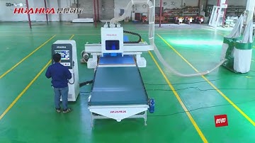 HUAHUA    CNC nesting machine SKG 802VZ two 6kw spindle and one 9v drilling unit