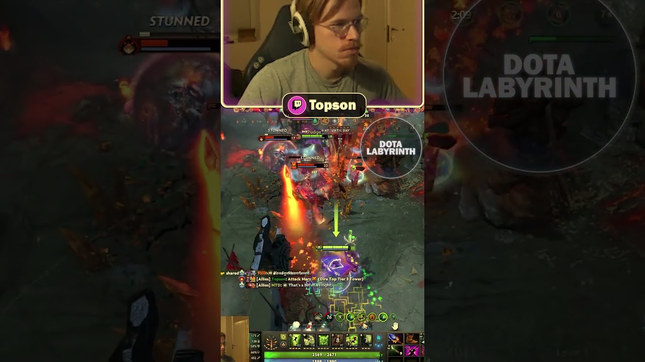 Nice Spear Topson on Rubick in Dota 2 