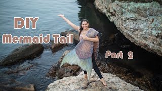 I made a hybrid mermaid tail (part 2) and swam in it!