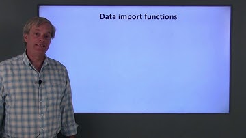 Lesson 7.1 - Special Purpose Import Export Functions