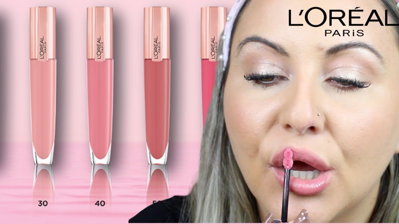 new* LOREAL GLOW PARADISE BALM-IN-GLOSS REVIEW!! - YouTube