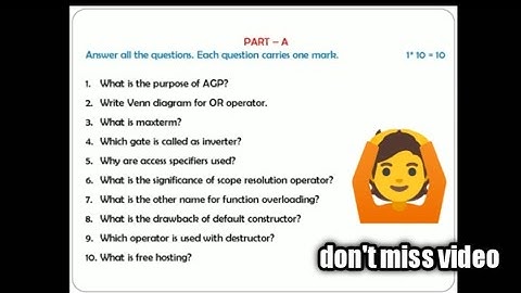 2nd puc mid term question paper computer science question paper 2021 || Kishore artist