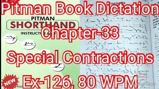 Pitman Shorthand Exercise 126 | 80 wpm | Special Contractions #English_Shorthand