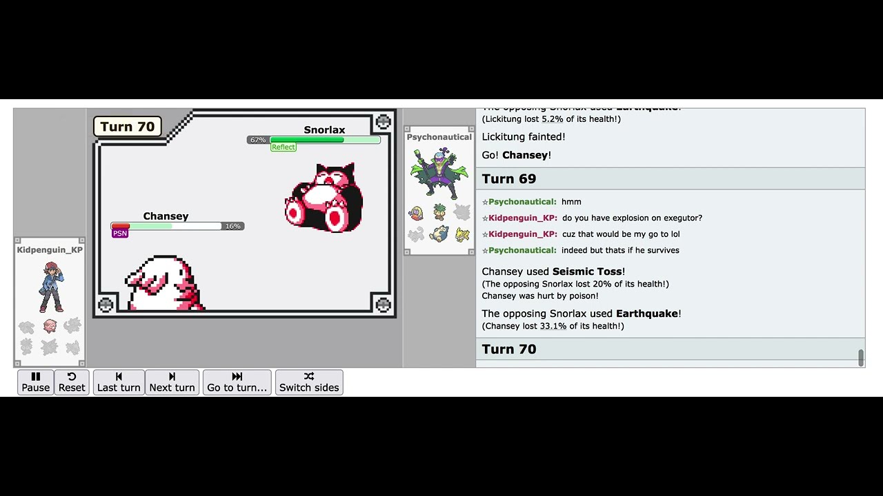 Gen 1 OU Pokemon Battle - Chansey OP