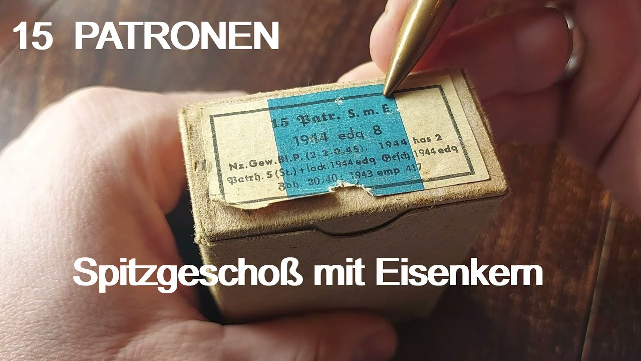 German WW2 8mm Mauser (8x57) ammo box label walkthrough - YouTube