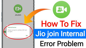 Jio Join Internal Error Problem Solve || Please Connect to JioFiber Wifi and try again problem fix