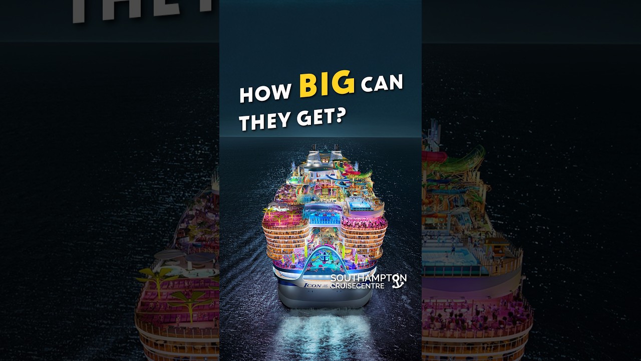 How big can cruise ships get? 🚢 #cruiseship #southamptoncruisecentre #royalcaribbeancruiseship