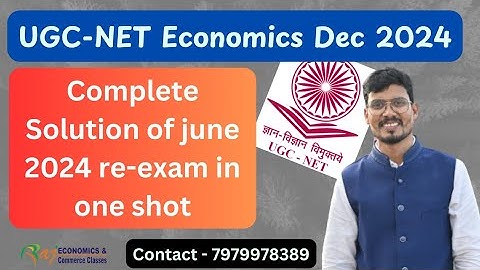 UGC NET Economics | June 2024 solution in one video | UGC NET December 2024