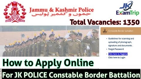 How to Apply Online for JKPOLICE Constable Border Battalion l Step by Step Process