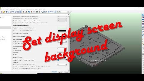 Set display of the screen background for the Cad/CamTips & Tricks#worknc