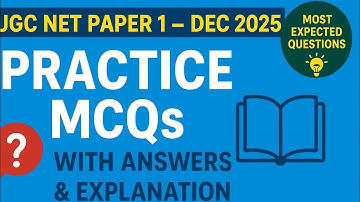 UGC NET Paper 1| Very Important MCQs | December 2025 | MOCK TEST | UGC NET | IMPORTANT MCQs