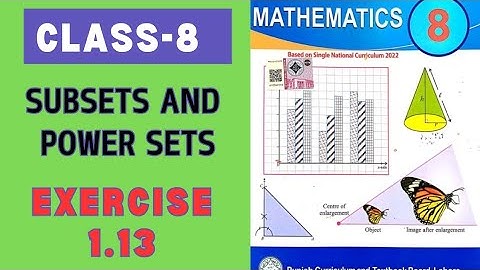 Math Class 8 | Exercise 1.13 | Sub-Domain (iv) Sets