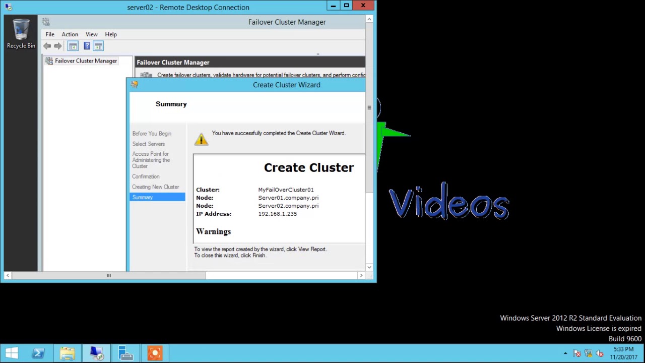 Microsoft Failover Cluster - Part 4 – Lab - YouTube