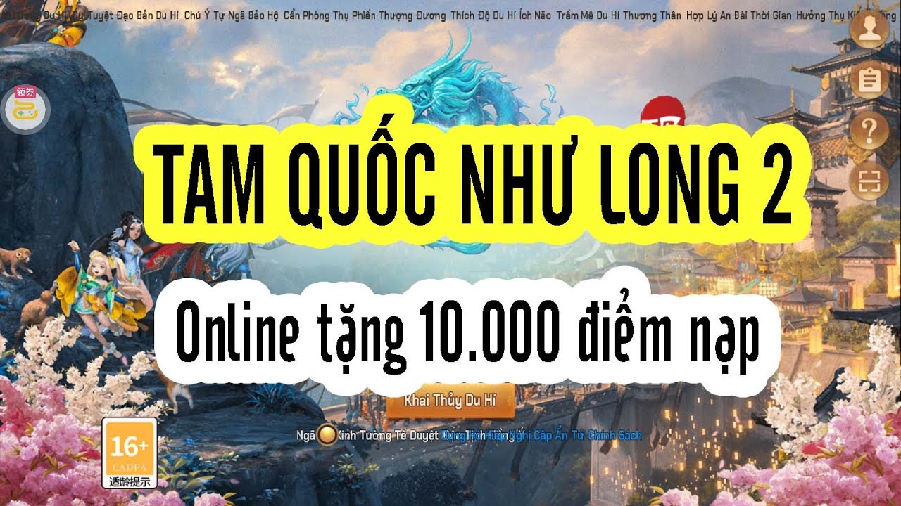 TAM QUỐC NHƯ LONG 2 – Việt hóa Online tặng 10.000 điểm nạp