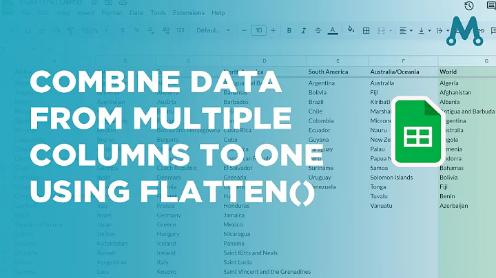 FLATTEN in Google Sheets: Combine Multiple Columns into One (3 Examples)