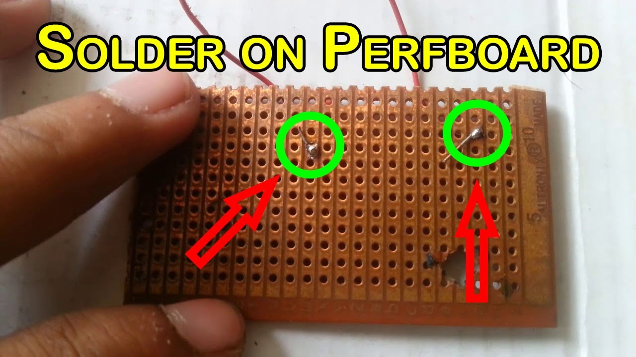 prosperidad Leo un libro Pence How to Solder on Perfboard Neat & Clean - YouTube
