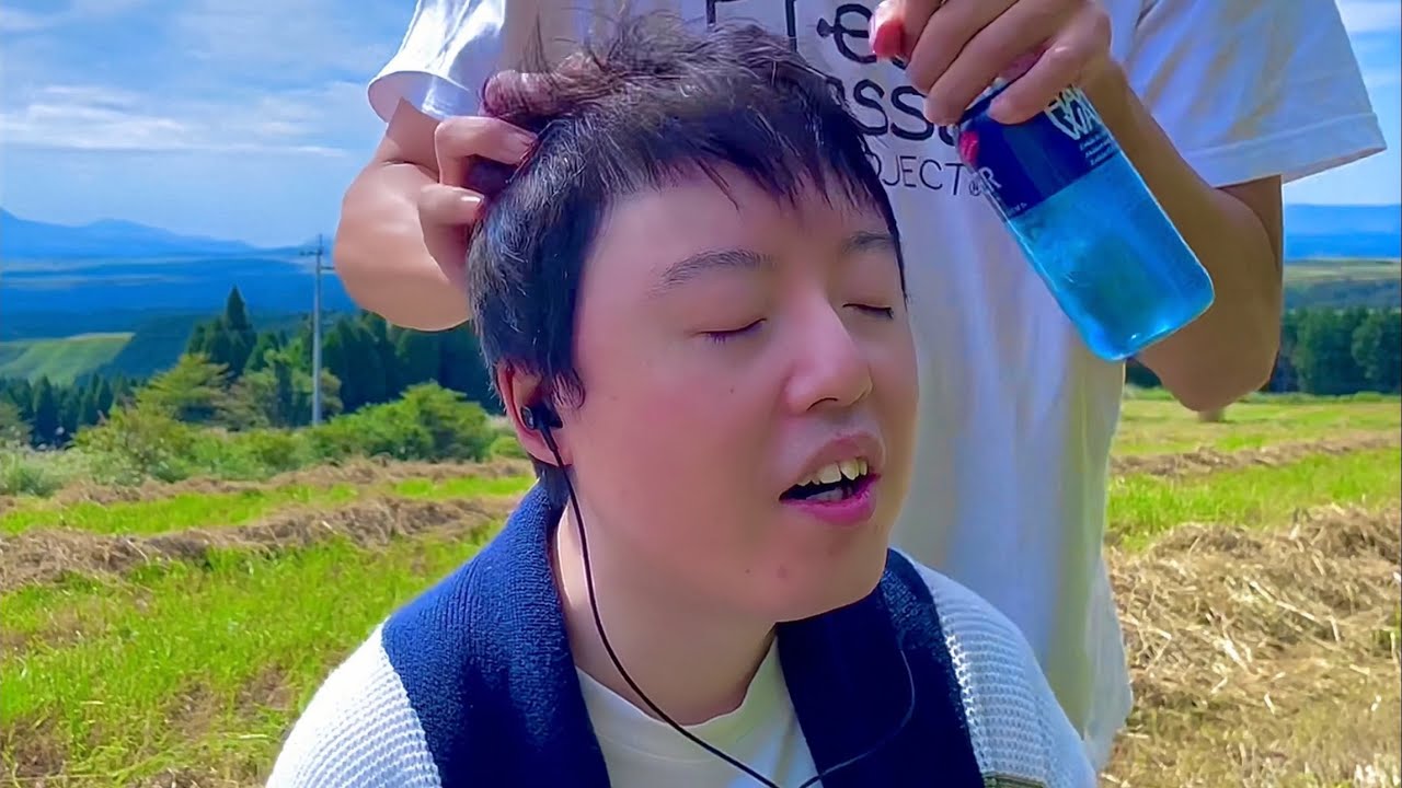 Хаарвассер на открытом воздухе! Бодрящий массаж головы, который слишком хорош, чтобы быть правдой!