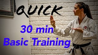 Karate workout: 30 min basic training