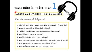 How to Learn Swedish HÖRFÖRSTÅELSE med NYHETER och FRÅGOR och SVAR