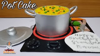 Pot Cake Design/ How To Make A Cooking Pot Cake/ Gas Top Cake/ Guchings Dishes by Guchings Dishes 78,262 views 2 years ago 20 minutes