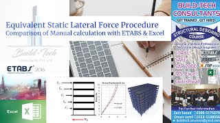 Equivalent Static Lateral Force Procedure - Comparison of Manual calculation with ETABS and Excel