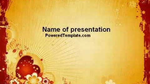 Love Pattern PowerPoint Template by PoweredTemplate.com