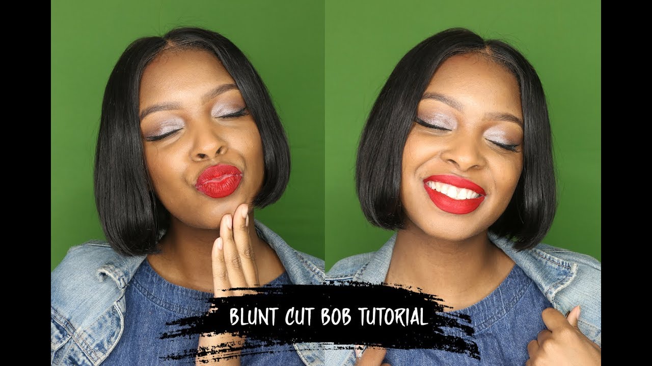 How To Do A Blunt Cut On Your Wig EASY! YouTube