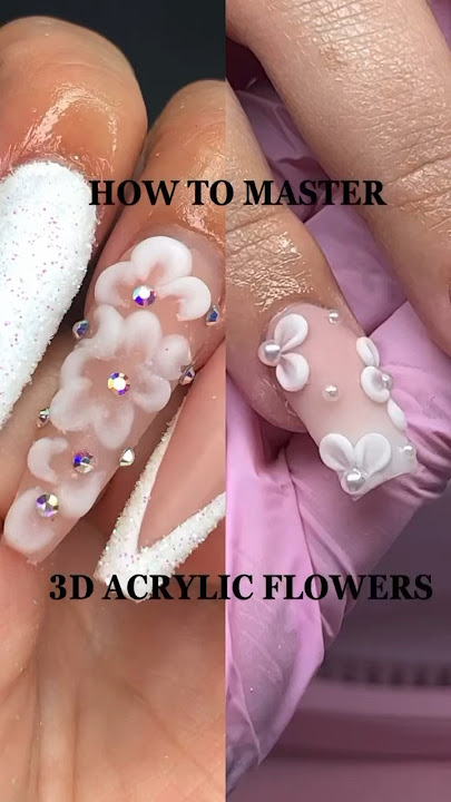 Tutorial bunga akrilik 3D!🌸 #bungaakrilik #bunga3d #kukuakrilik #tutorial
