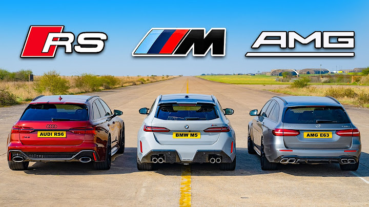 Course de dragsters breaks les plus rapides : BMW M5 contre Audi RS6 contre AMG E63S