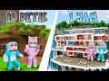 MOMON & ATUN BANGUN RUMAH MISKIN VS RUMAH KAYA di JURANG MINECRAFT @BANGJBLOX