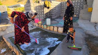 'Effective methods for washing blankets with the cooperation of Asghar's wife'