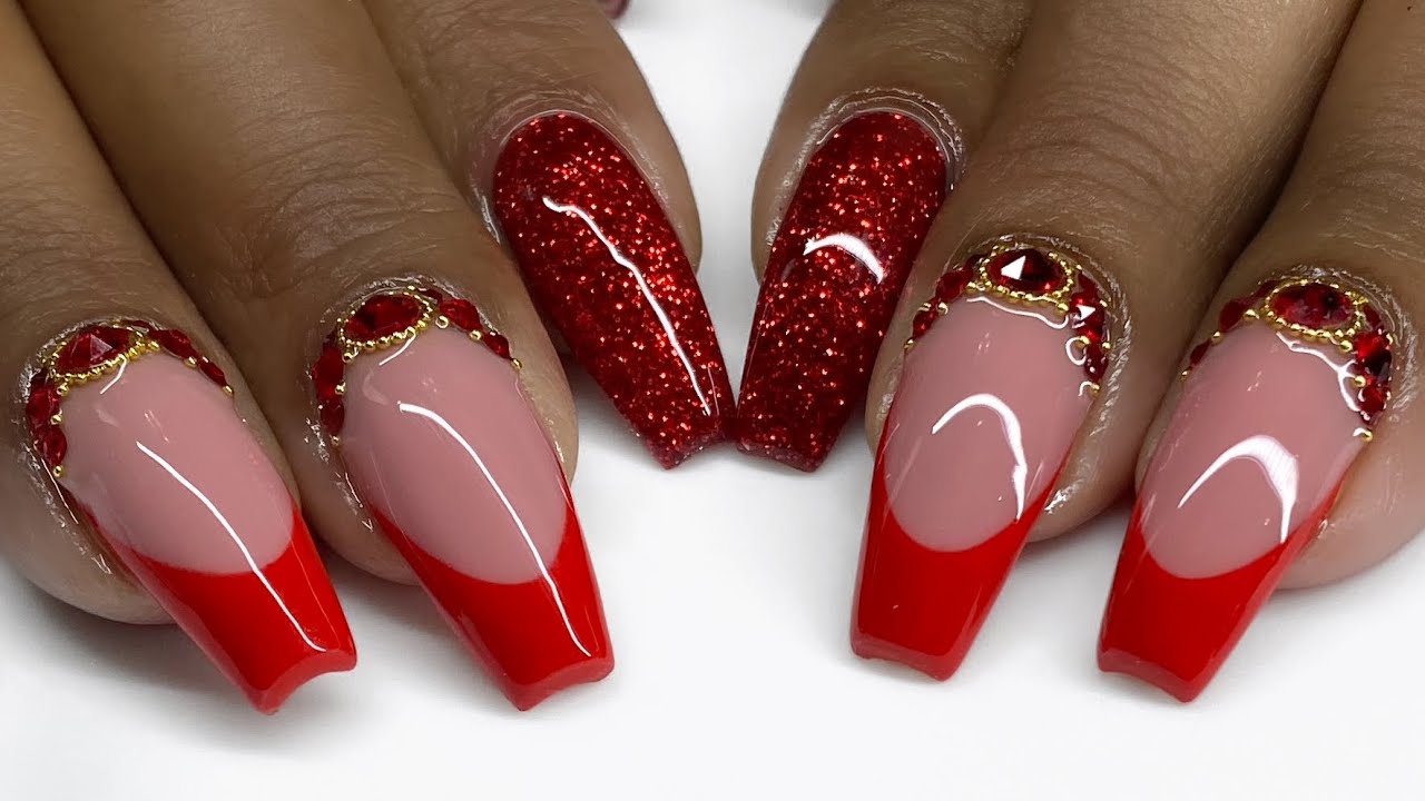 Red French Tip Nail Tutorial | Gallery posted by glowbysid | Lemon8