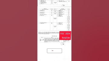 #shorts | Hsc 2024 Routine | Hsc Routine 2024