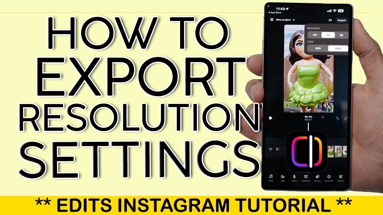 How to Change Export Resolution on Edits Instagram App 2025 - YouTube