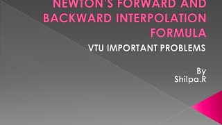 Interpolating polynomial problem in newton forward n backward interpolation