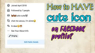 How To Have Cute Icons On Facebook Profile | Easy Steps | Philippines
