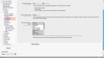 Moodle 2 Administration Grades settings