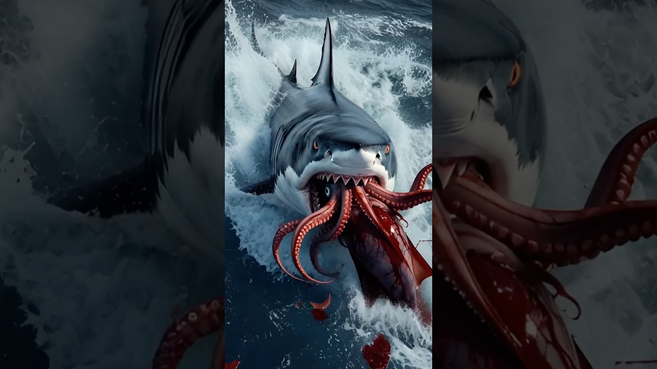 Great White Shark Vs Octopus 