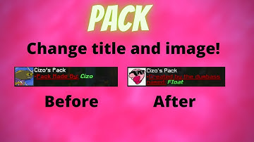 How to CHANGE IMAGE AND TITLE of texture pack (tutorial)