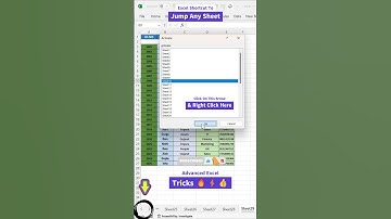 Switch between sheets in Excel | Shortcut Key to Jump to Any Workbook🔥👍|#youtubeshorts #excel #short
