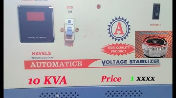 10 Kva Automatic Voltage Stabilizer  (90 V. To 300V. input) || INDIANTECHNOLOGY