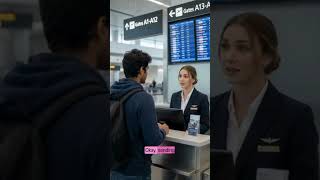 Airport English Conversation: Checking In Your BagsLearn English for Travel Airport Check in #viral