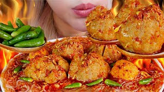 PEDAS ANGKER❗️😈 ASMR BAKSO SOUN KUAH PEDAS🔥 SPICY BEEF MEATBALL AND GLASS NOODLE