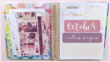 October Notes Pages Set Up - Erin Condren Life Planner | Romina Vasquez