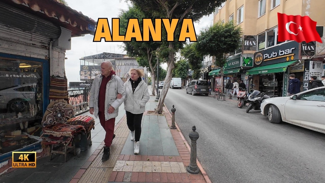 Alanya City Center Walking Tour Tyrkey | Alanya Antalya Türkiye 4K